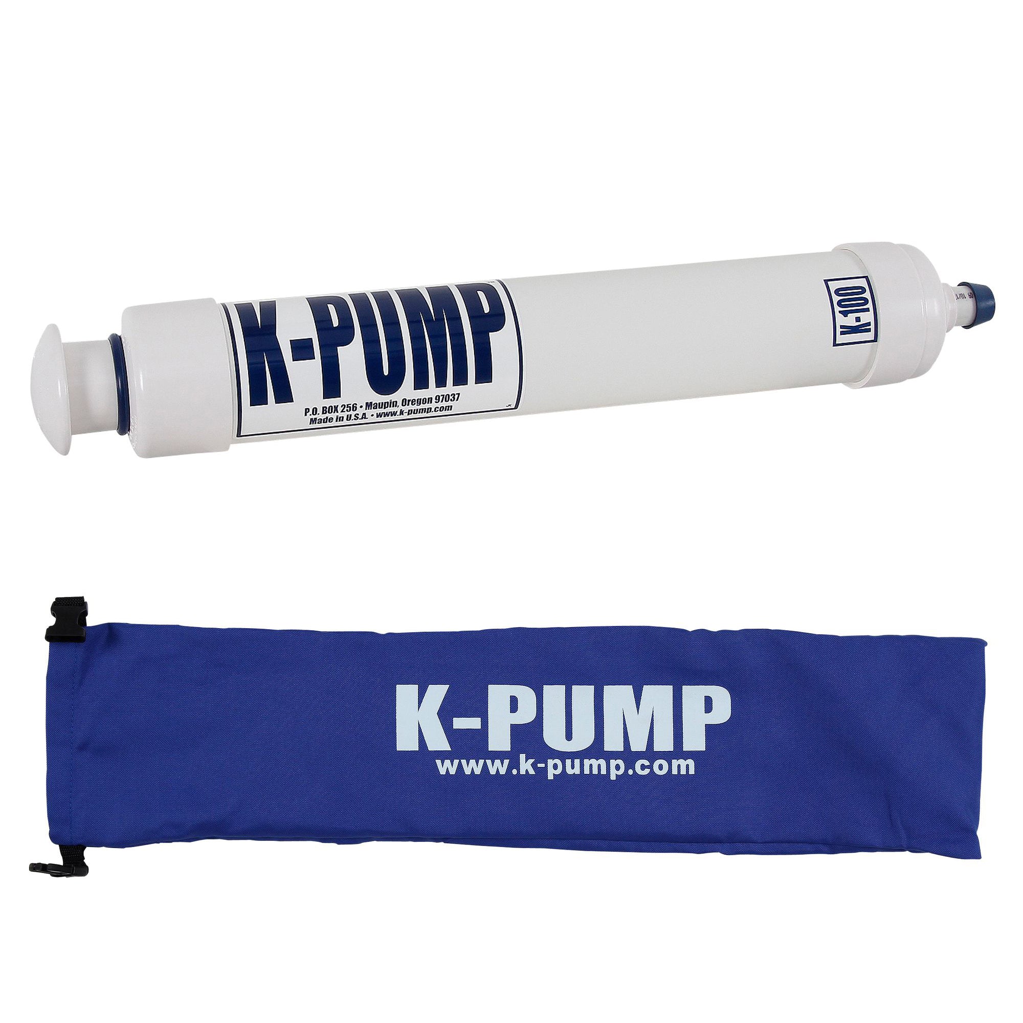 K-Pump K-100 Inflatable Kayak Raft Boat Hand Air Pump & Bag (Open Box)