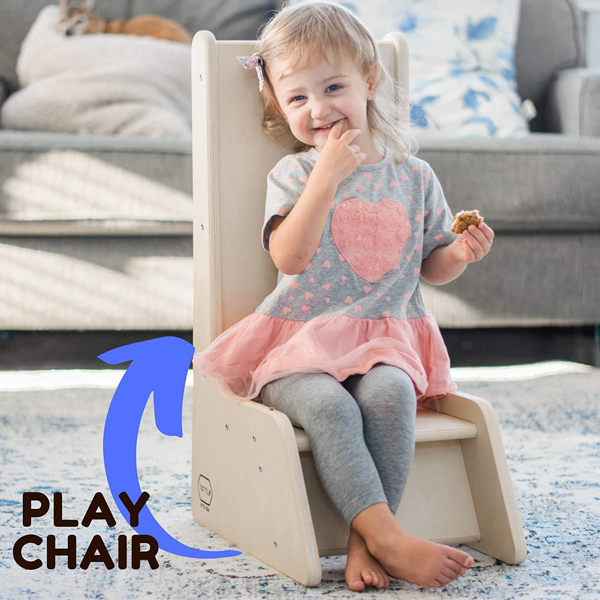 Tottlr All Wooden Toddler Exercise Development Activity Small Slide Play Chair - VMInnovations