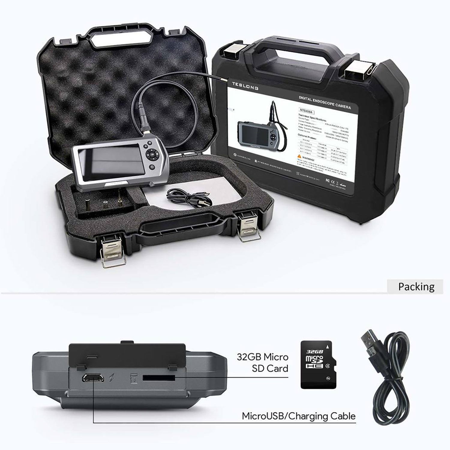 Teslong Endoscope and Household Inspection Camera with 4.5 Inch Screen (Used) - VMInnovations