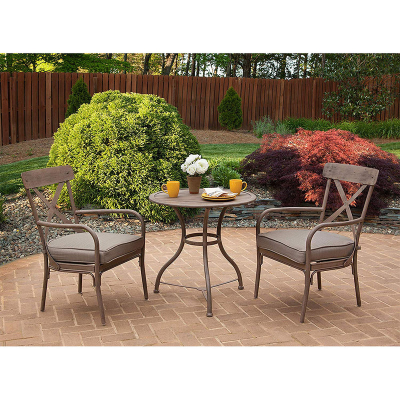 Numark Marquette 3 Piece Outdoor Dining Bistro Set w/ Classy Countryside Finish