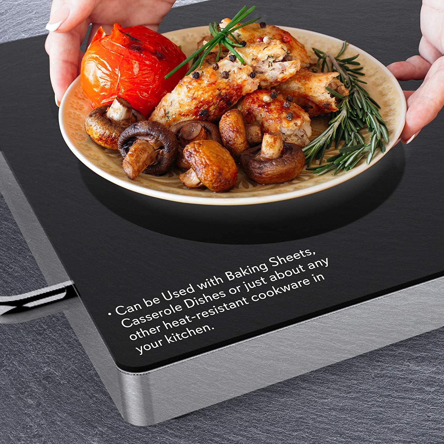 NutriChef Portable 16.5 x 11" Electric Food Warmer Platter Tray Buffet Hot Plate