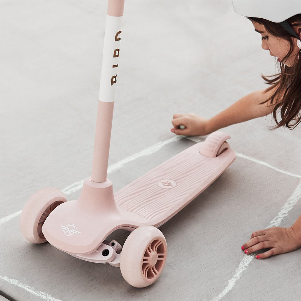 Bird Birdie Kick Scooter for Kids Adjustable Height Handle, Electric Rose (Used)