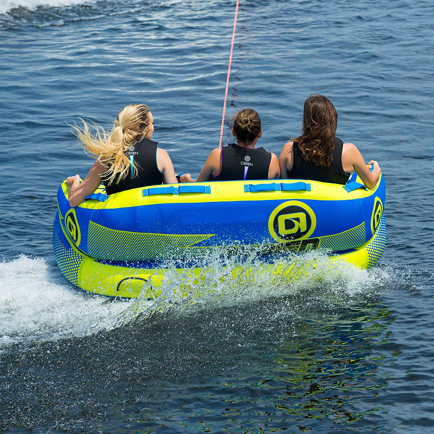 O'Brien Oval Shock Ball Towable Tube Rope Float & Barca 3 Person Boat Tube Float - VMInnovations