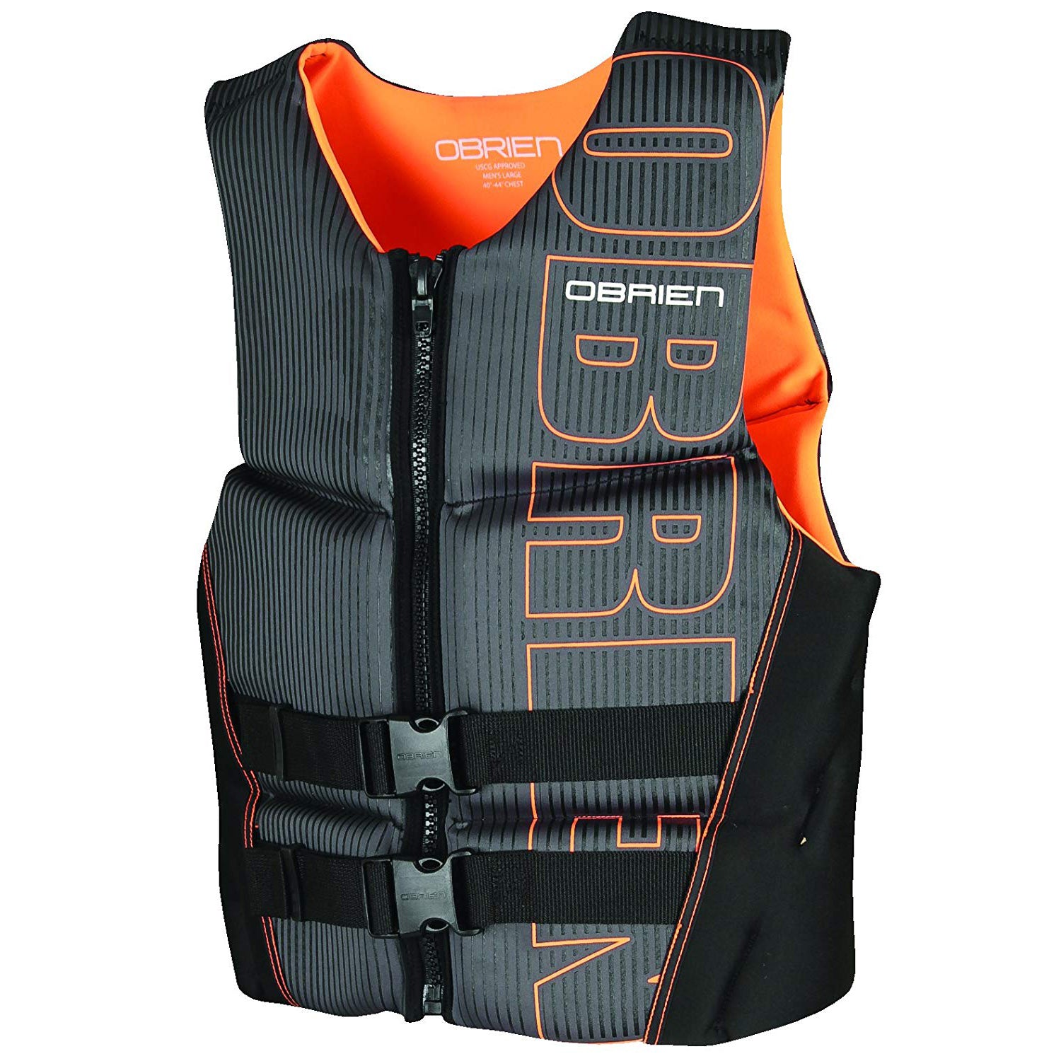 O'Brien Watersports Men's Flex V-Back Lightweight Life Jacket, Orange, Size 2XL