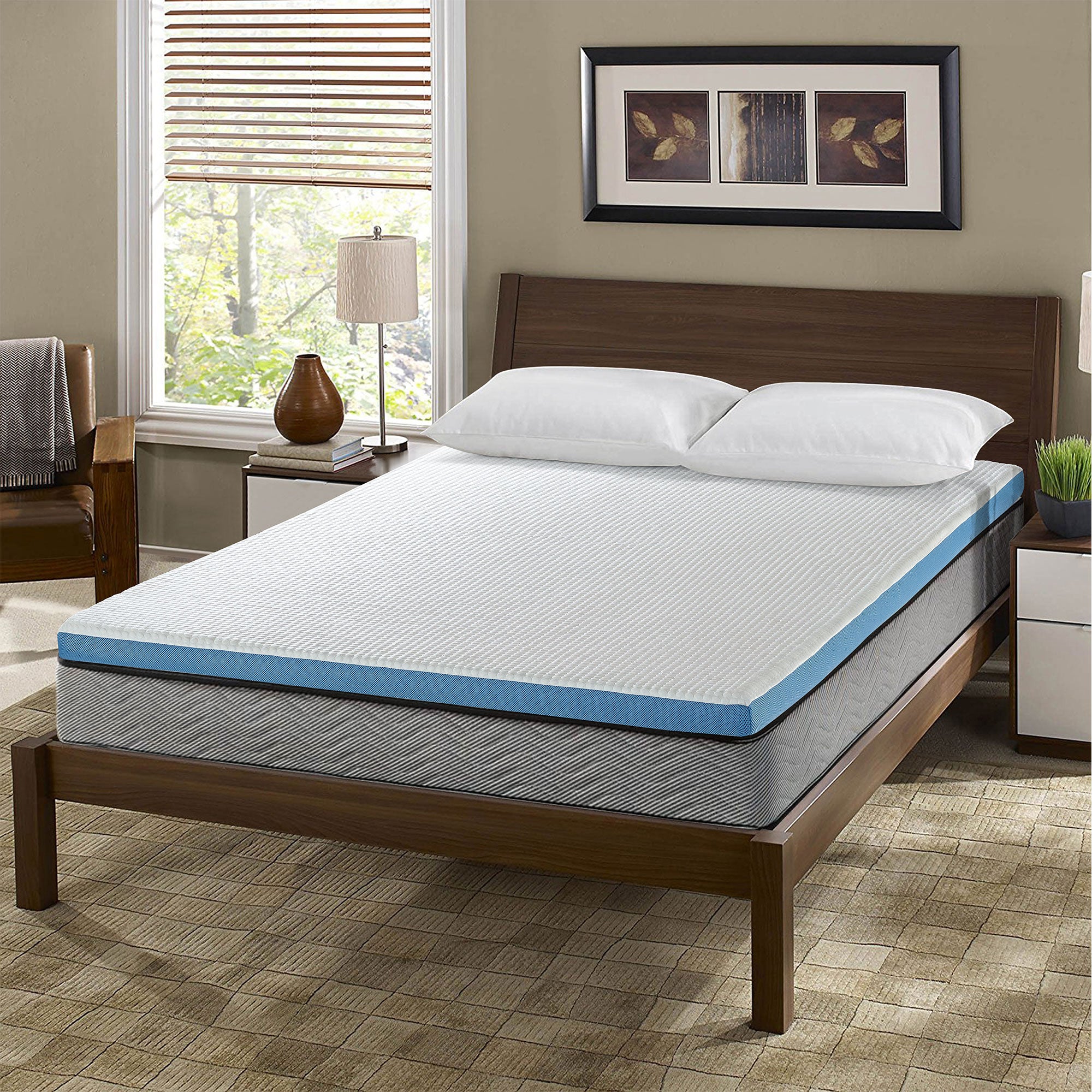 I Love Pillow Cold Infused Memory Foam Copper Mattress Topper, Twin XL(Open Box) - VMInnovations
