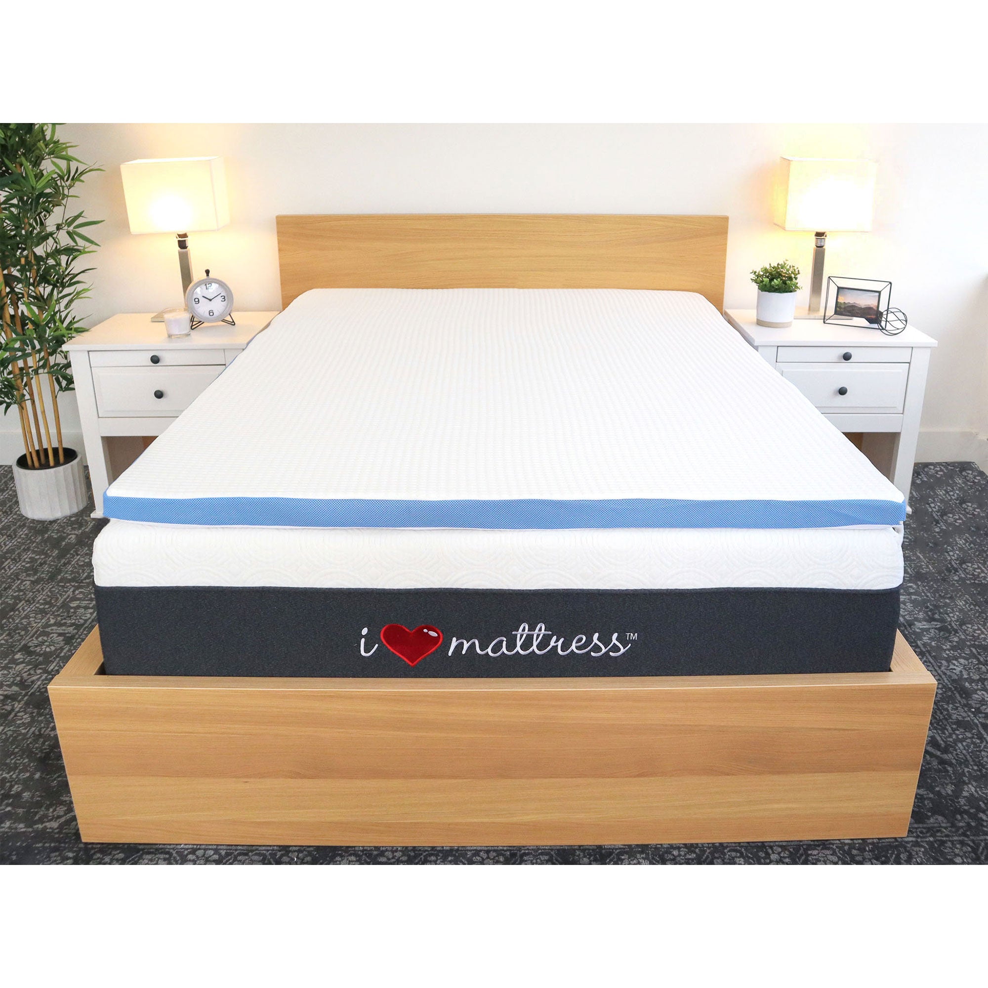 I Love Pillow Cold Infused Memory Foam Copper Mattress Topper, Twin XL(Open Box) - VMInnovations