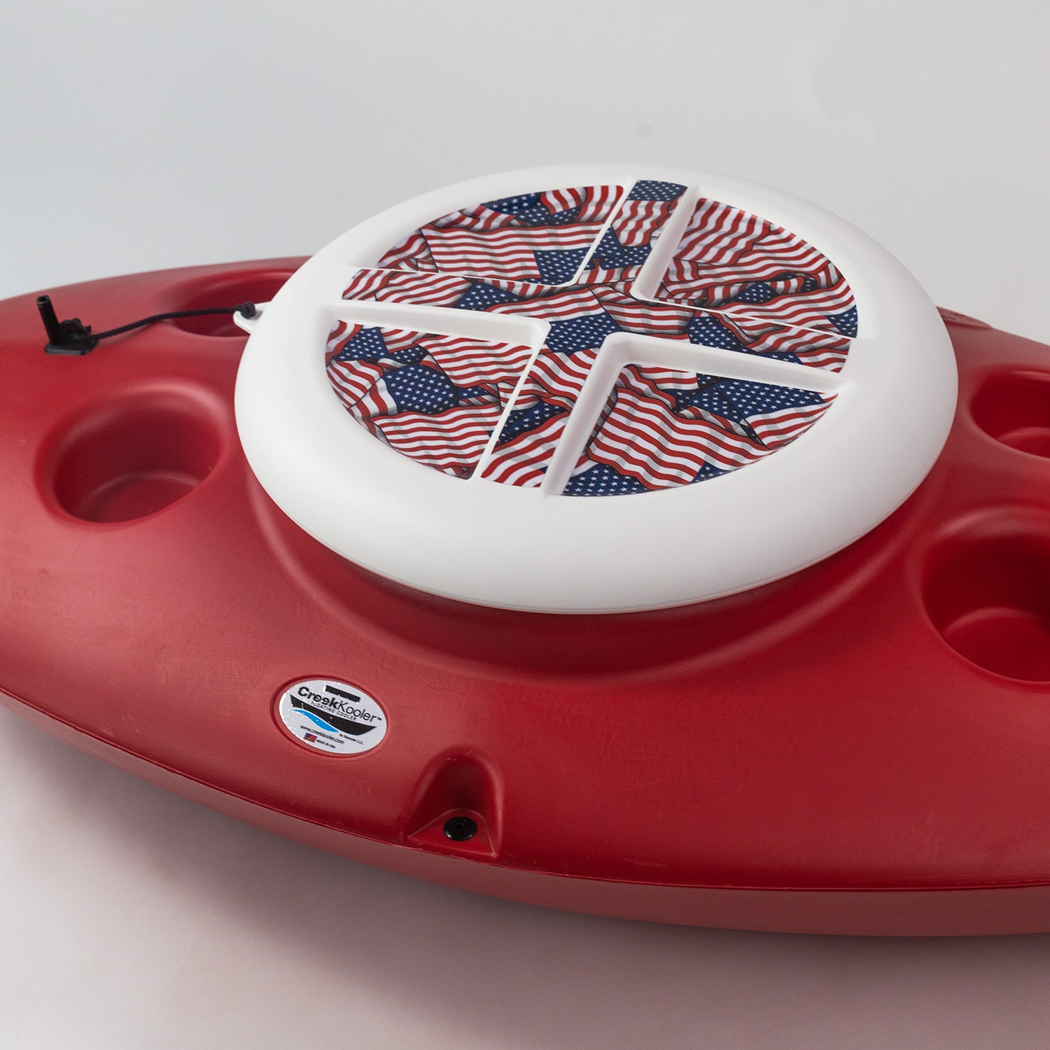 CreekKooler American Flag Insulated Floating Cooler Lid, 30 Quarts (Lid Only) - VMInnovations