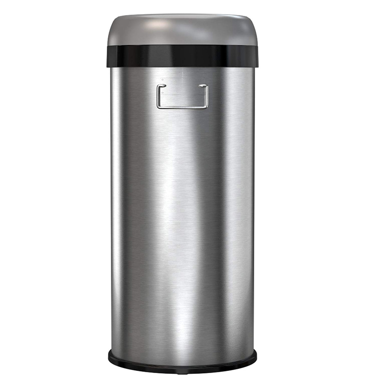 iTouchless 16 Gallon Deodorizer Open Top Trash Can, Stainless Steel (Damaged)