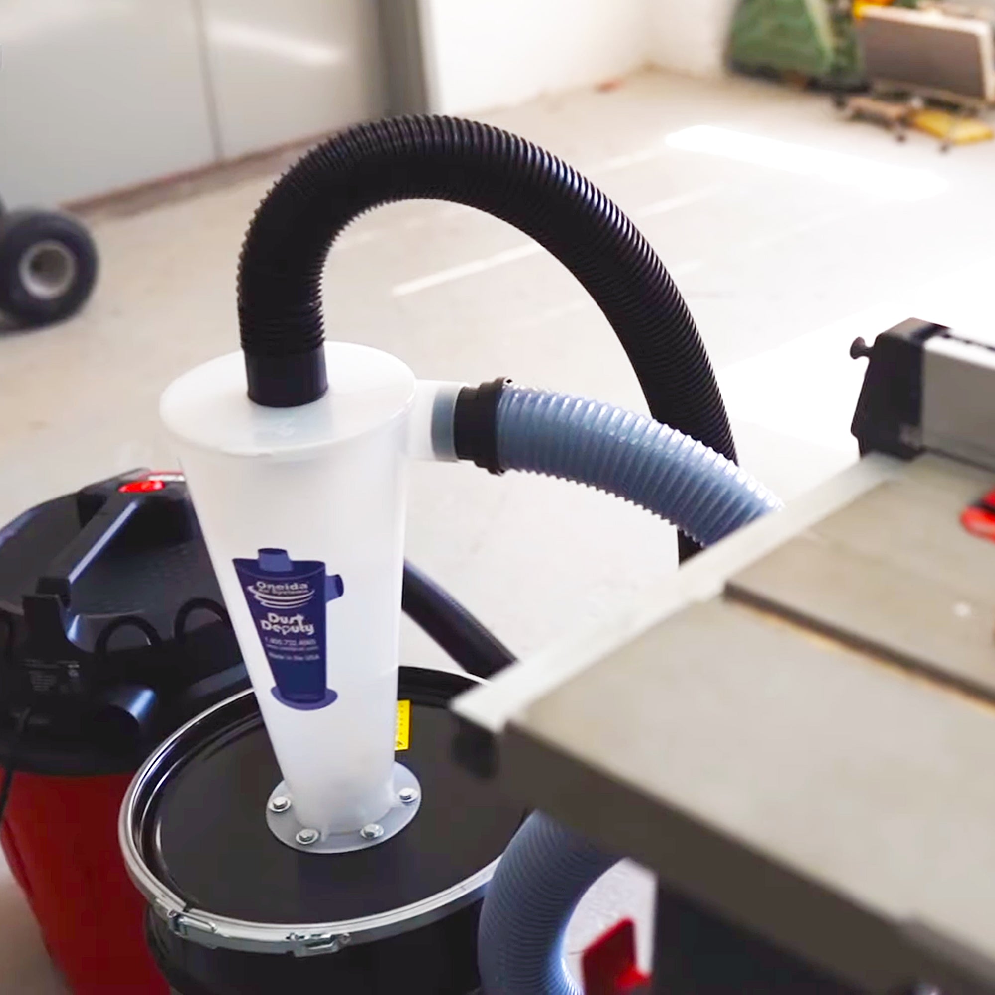 Oneida Dust Deputy 2.5 Plus Anti-Static Cyclone Separator & Hose Kit (Used) - VMInnovations