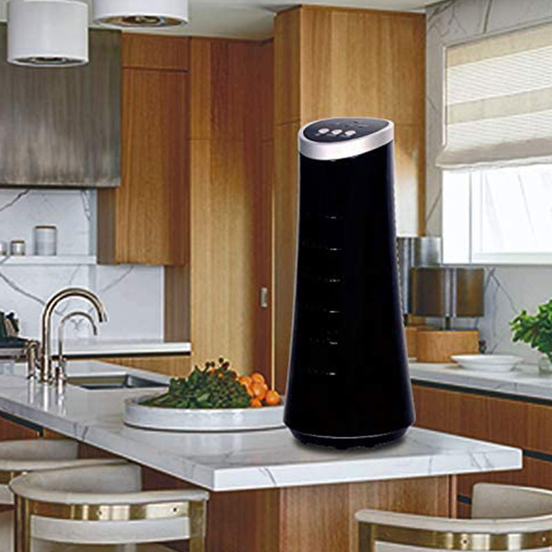 Optimus Indoor 12 Inch Desktop 2 Speed Personal Oscillating Tower Fan, Black