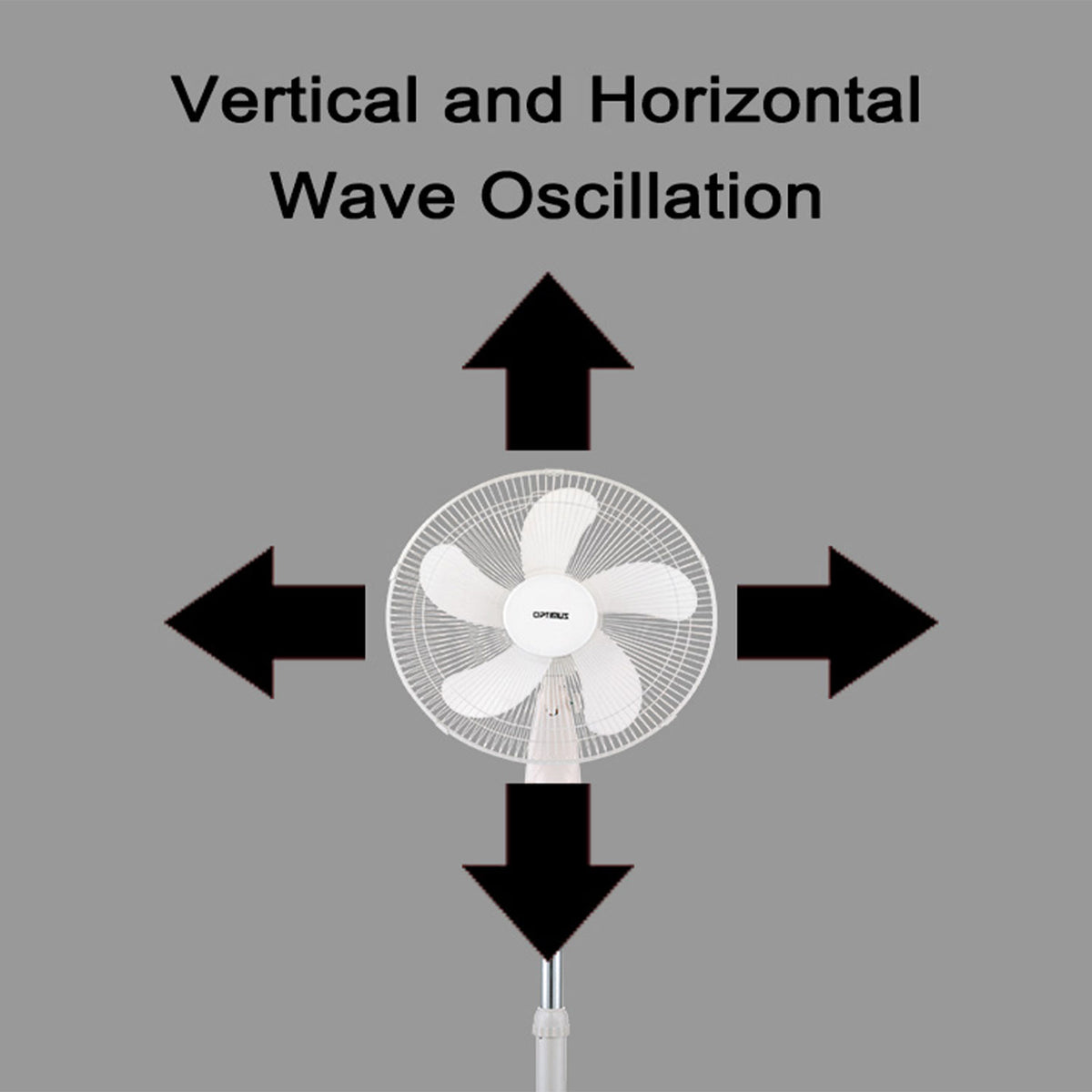 Optimus F-1760 16 inch Oscillating Stand Fan with 3 Speeds and Remote Control