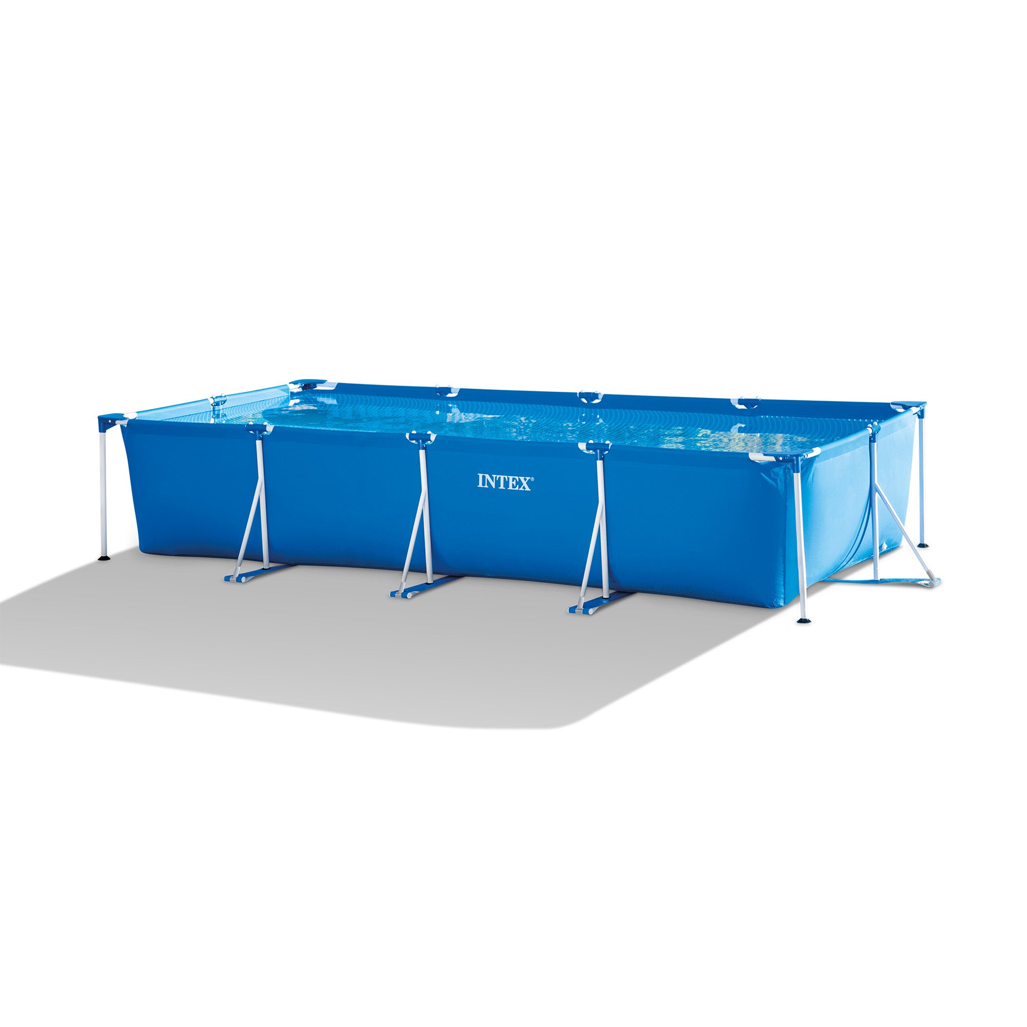 Intex 14.75ft x 33In Frame Outdoor Above Ground Swimming Pool & Chlorine Tabs