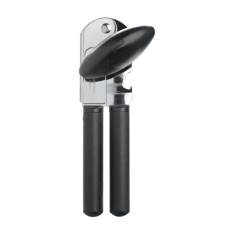 OXO Good Grips Soft Handled Stainless Steel Can Opener with Bottle Opener, Black
