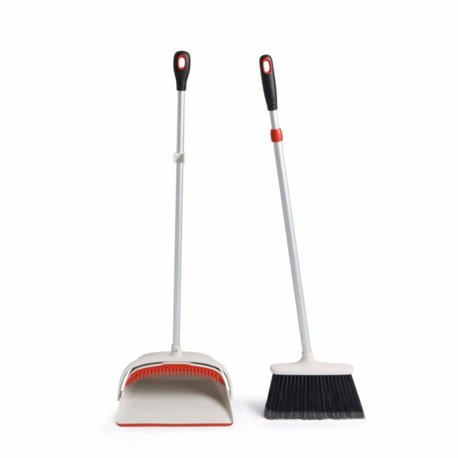 OXO Large Extendable Broom and Dustpan 2 Pc Upright Cleaning Sweeper Set (Used)