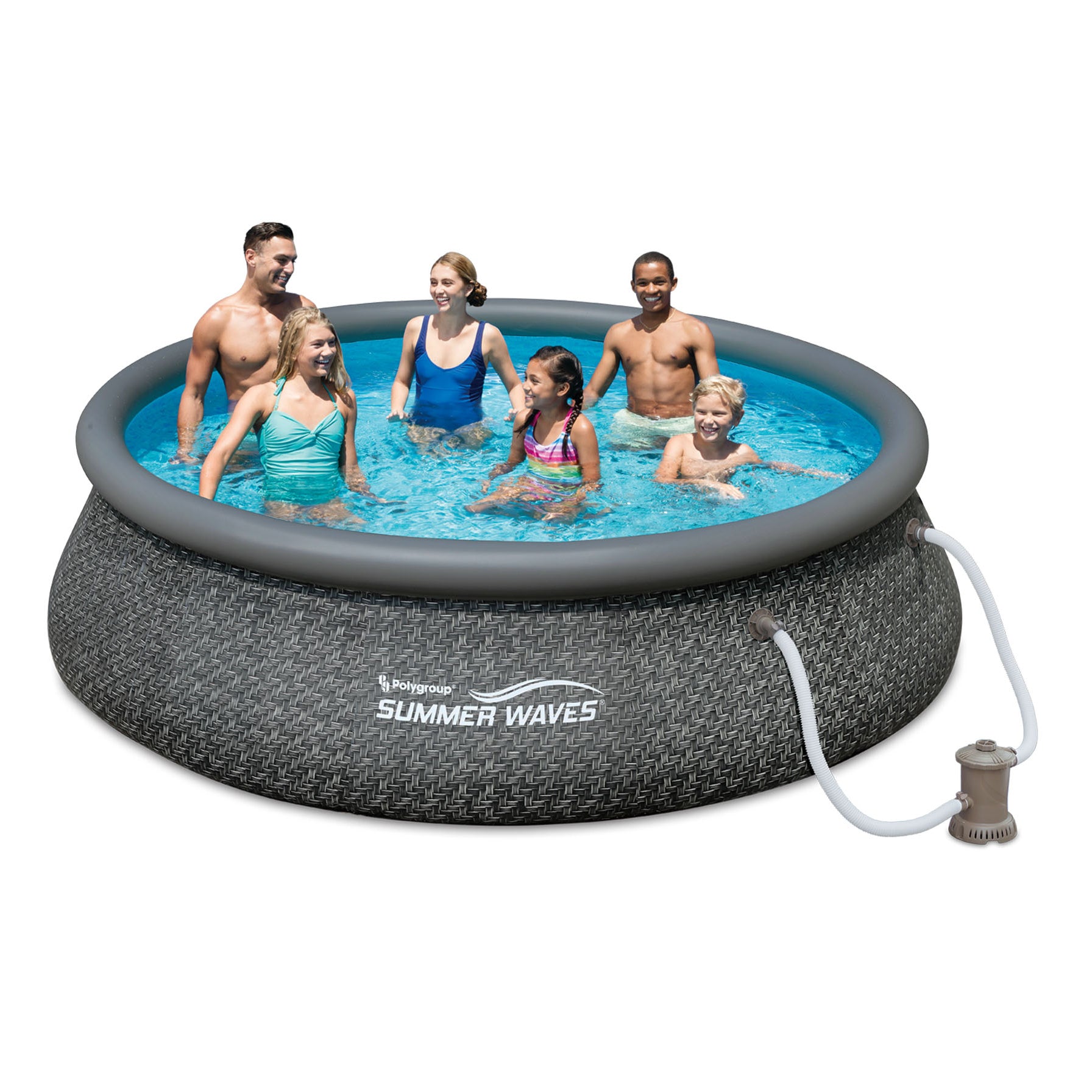 Summer Waves 12ft x 36in Quick Set Inflatable Round Pool with Pump (For Parts) - VMInnovations