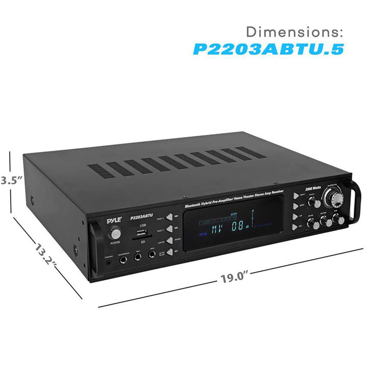 Pyle P2203ABTU.5 Home Theater Bluetooth Hybrid Pre-Amplifier Stereo Receiver - VMInnovations