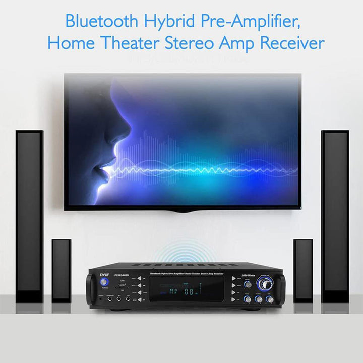 Pyle P2203ABTU.5 Home Theater Bluetooth Hybrid Pre-Amplifier Stereo Receiver - VMInnovations
