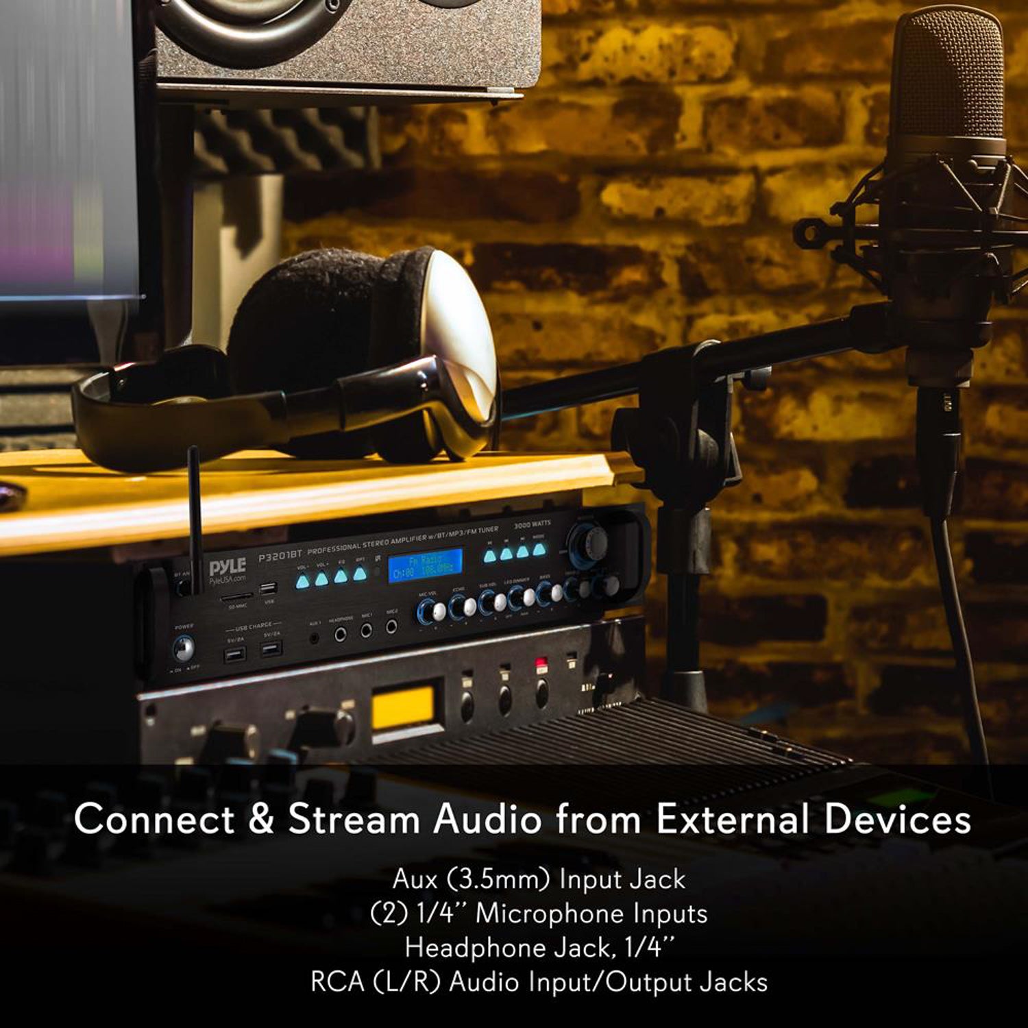 Pyle 3000 Watt Pro Home Audio Multi Channel Bluetooth Hybrid Amplifier Receiver - VMInnovations