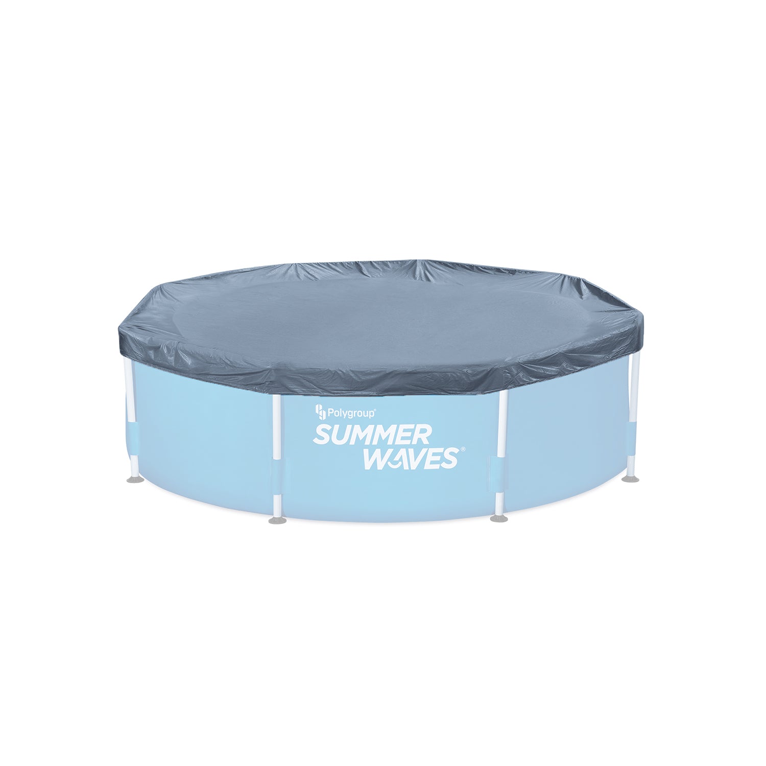 Summer Waves 20 Foot Frame Above Ground Pool Cover, Grey (Cover Only) (Open Box)