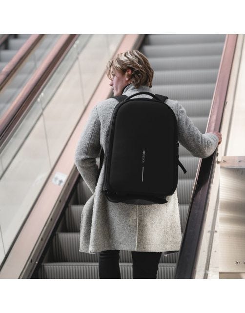 XD Design Bobby Travel Laptop Backpack Trolley with TSA Lock, Black (Open Box)