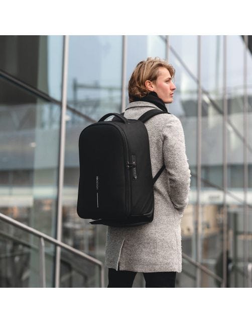 XD Design Bobby Travel Laptop Backpack Trolley with TSA Lock, Black (Open Box)