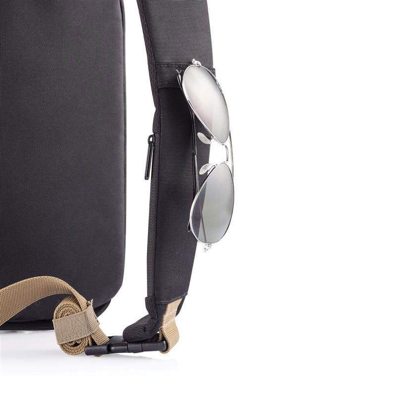 XD Design Bobby Anti Theft Crossbody Sling Bag with USB Charging Port, Black