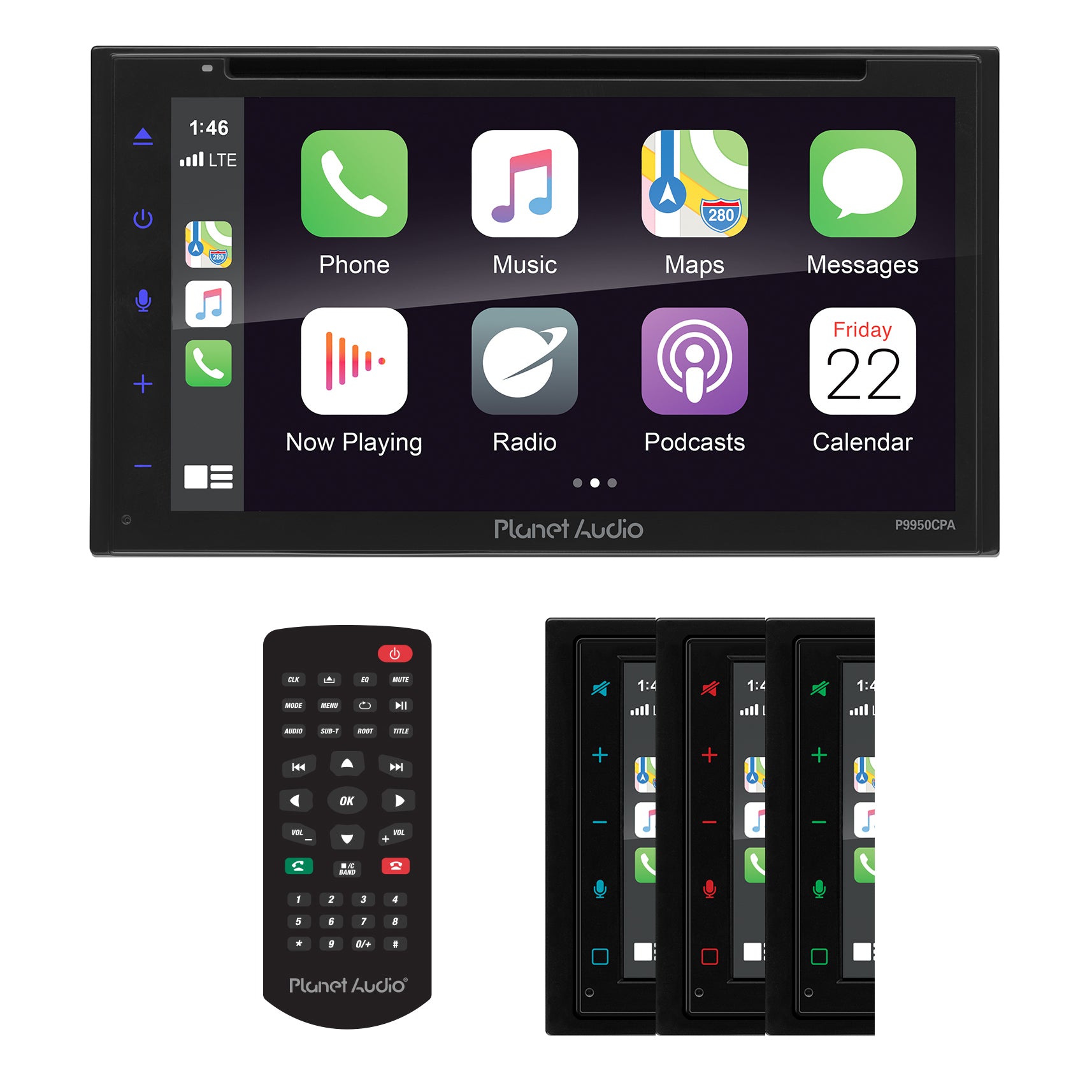 Planet Audio P9950CPA 2 DIN 6.75" Screen Bluetooth USB Car Receiver (2 Pack) - VMInnovations