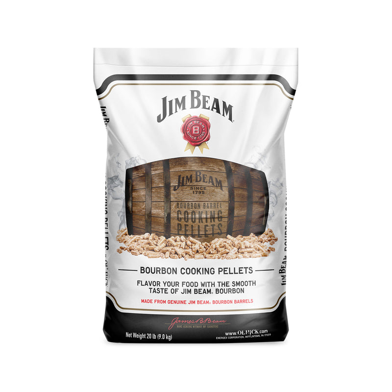 Jim Beam Bourbon Barrel Grilling and Smoker Oak Cooking Pellets, 20 Pound Bag
