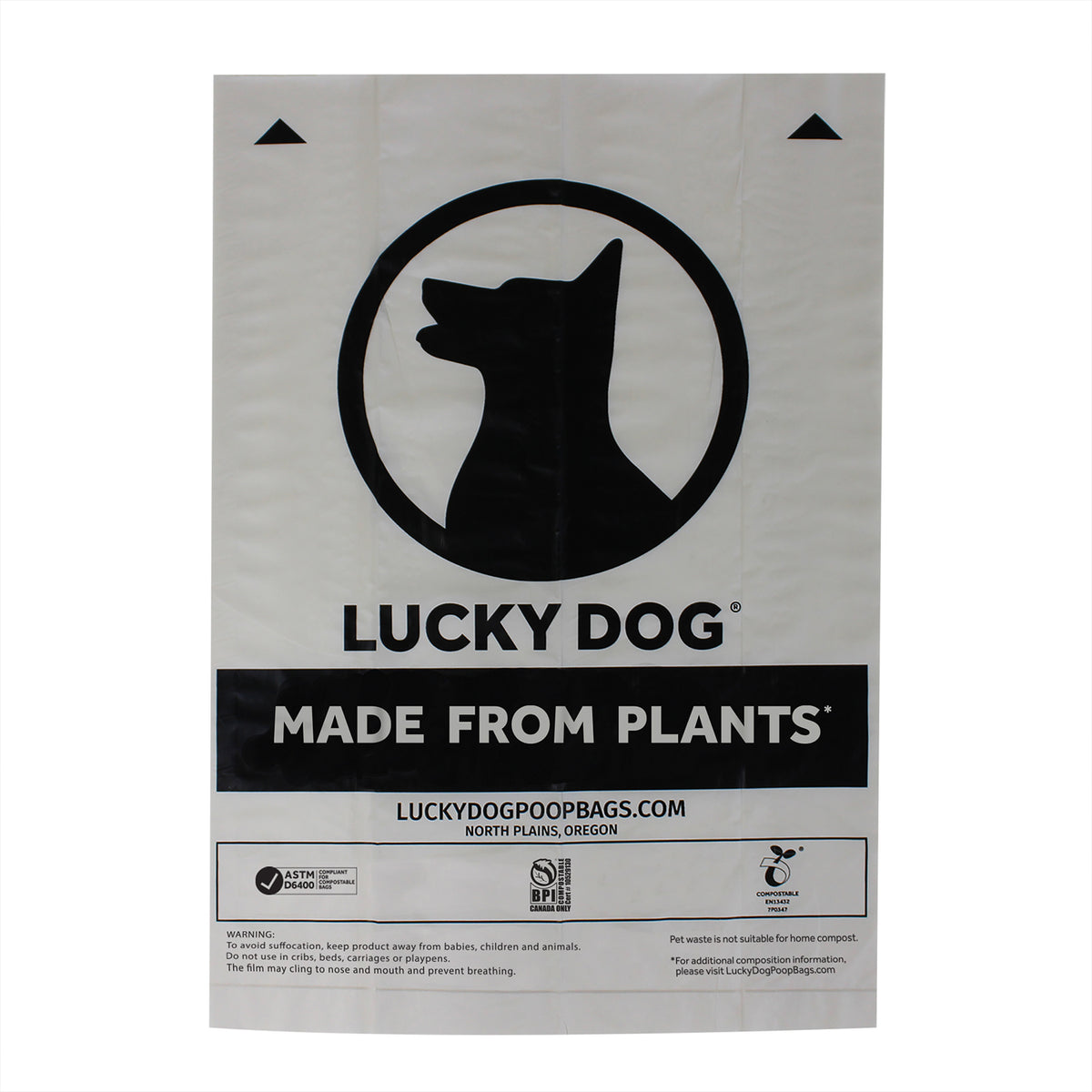 Lucky Dog Compostable Dog Puppy Waste Eco Poop Bags, Clear (32 Rolls) (Open Box)
