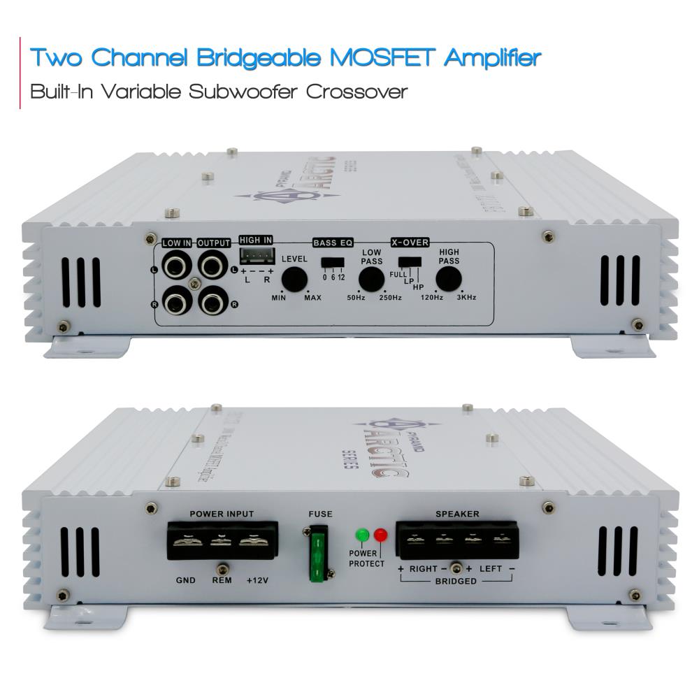 Pyramid PB717X 1000W 2 Channel Class AB Car Audio Mosfet Amplifier (2 Pack)