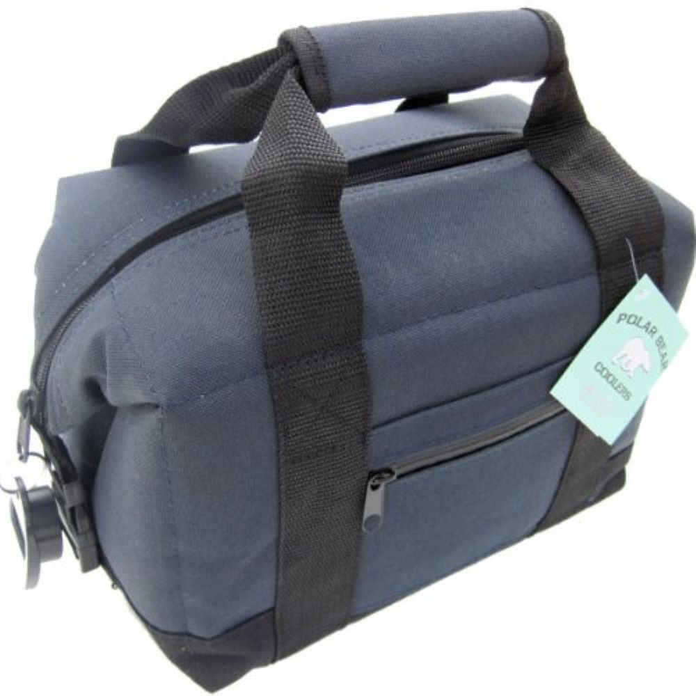 Polar Bear 6-Can Capacity TPU Double Coated Soft Nylon Cooler, Navy (Open Box)