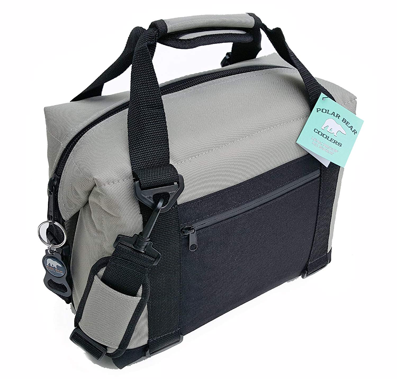 Polar Bear Coolers 12 Pack Light Nylon Soft Cooler with Strap, Silver (Open Box)