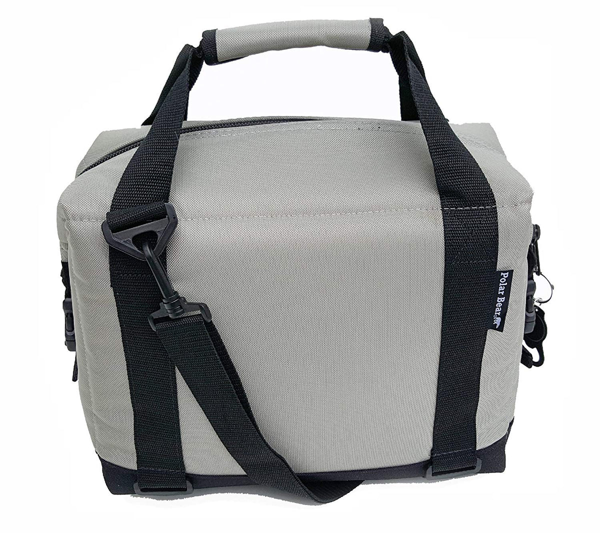 Polar Bear Coolers 12 Pack Light Nylon Soft Cooler with Strap, Silver (Open Box)