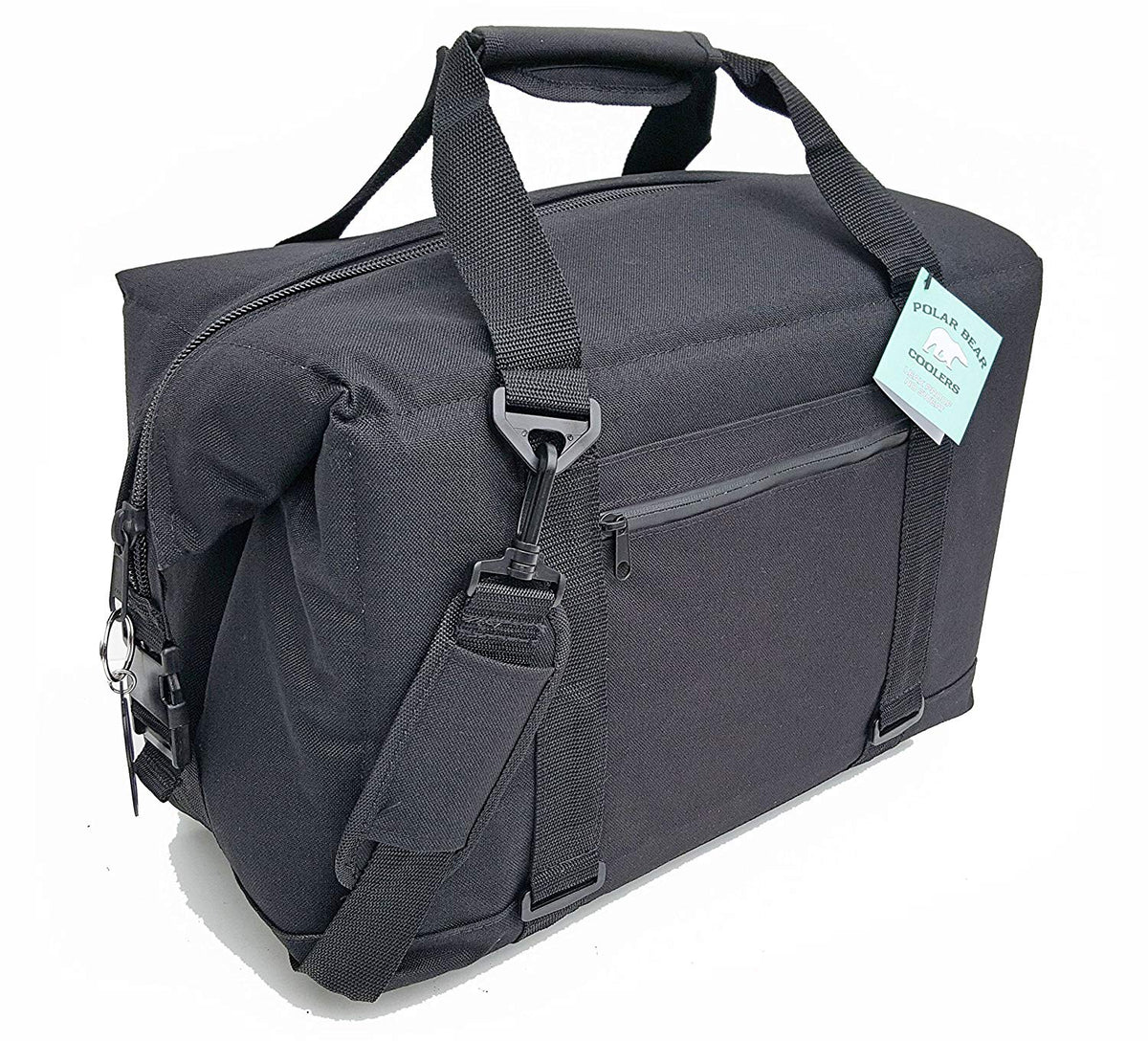 Polar Bear 24 Can Capacity TPU Double Coated Soft Nylon Cooler, Black (Open Box)