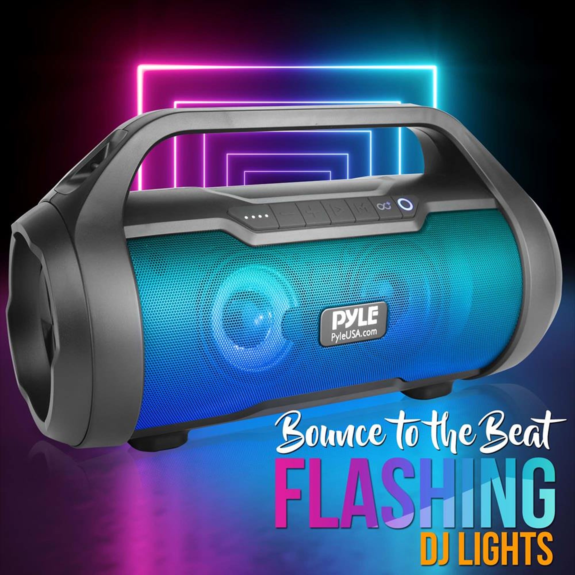 Pyle PBMWP185 500 W Portable Bluetooth Wireless BoomBox Speakers Stereo (2 Pack) - VMInnovations