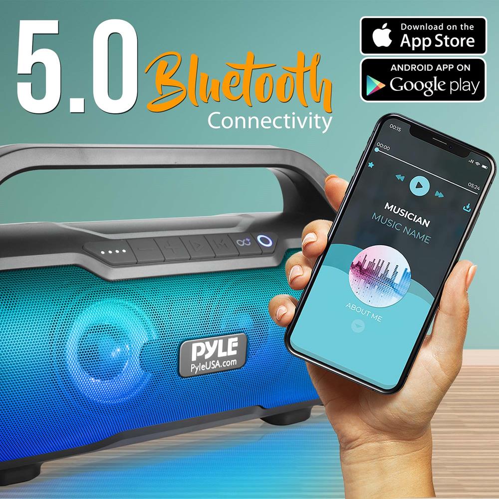 Pyle 500 Watt Portable Bluetooth Wireless BoomBox Speakers Stereo (Used) - VMInnovations