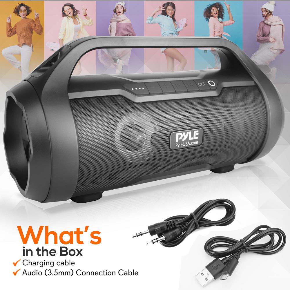 Pyle PBMWP185 500 W Portable Bluetooth Wireless BoomBox Speakers Stereo (4 Pack)