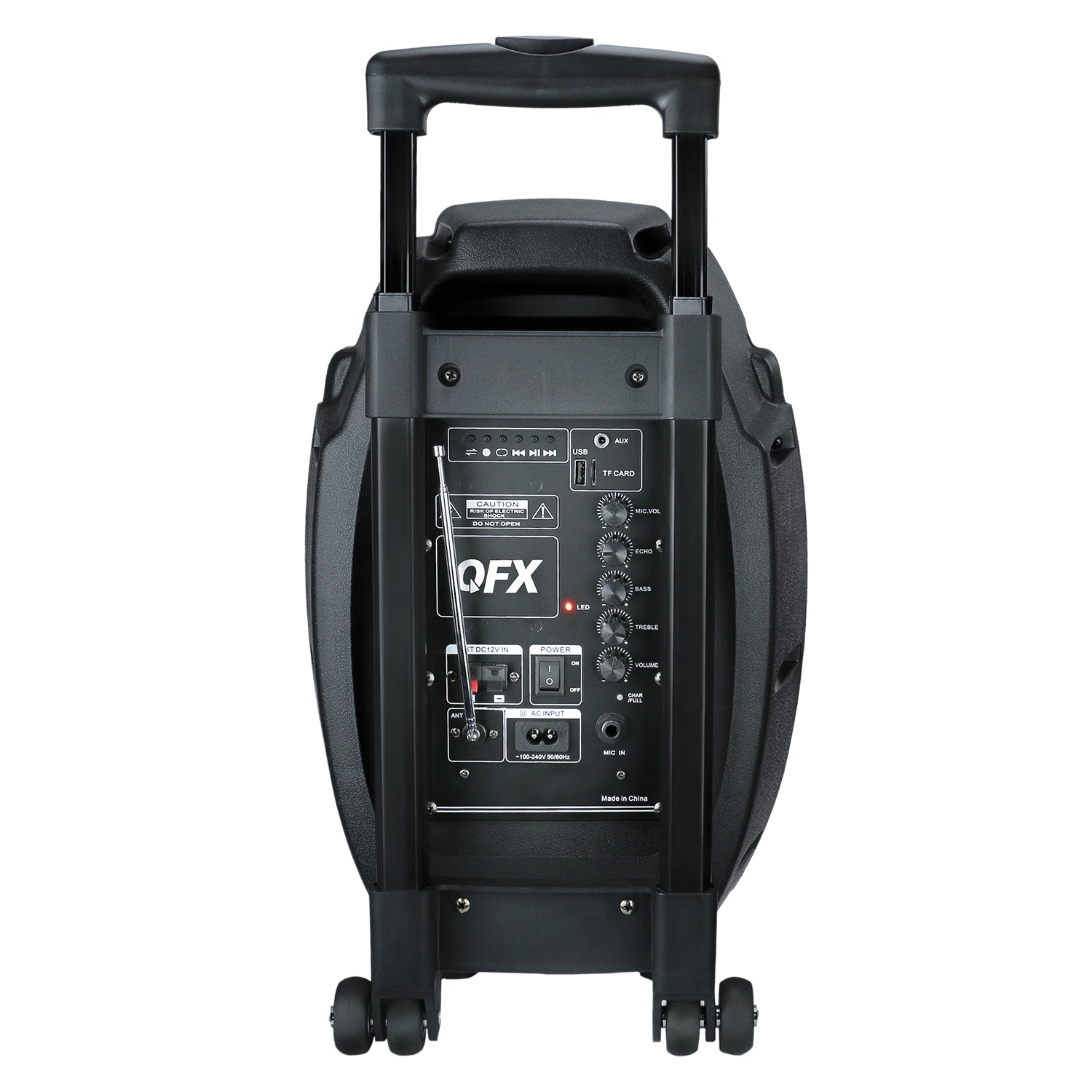 QFX 8" Portable Bluetooth Party Speaker with Microphone and Remote (2 Pack) - VMInnovations