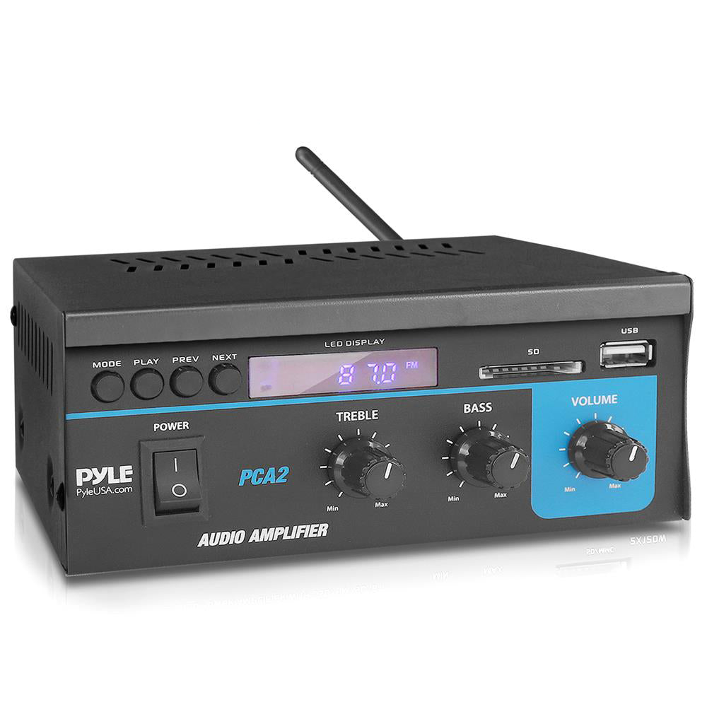 Pyle PCA2 80 Watt Stereo Sound Speaker Amplifier Receiver Home Audio (For Parts)
