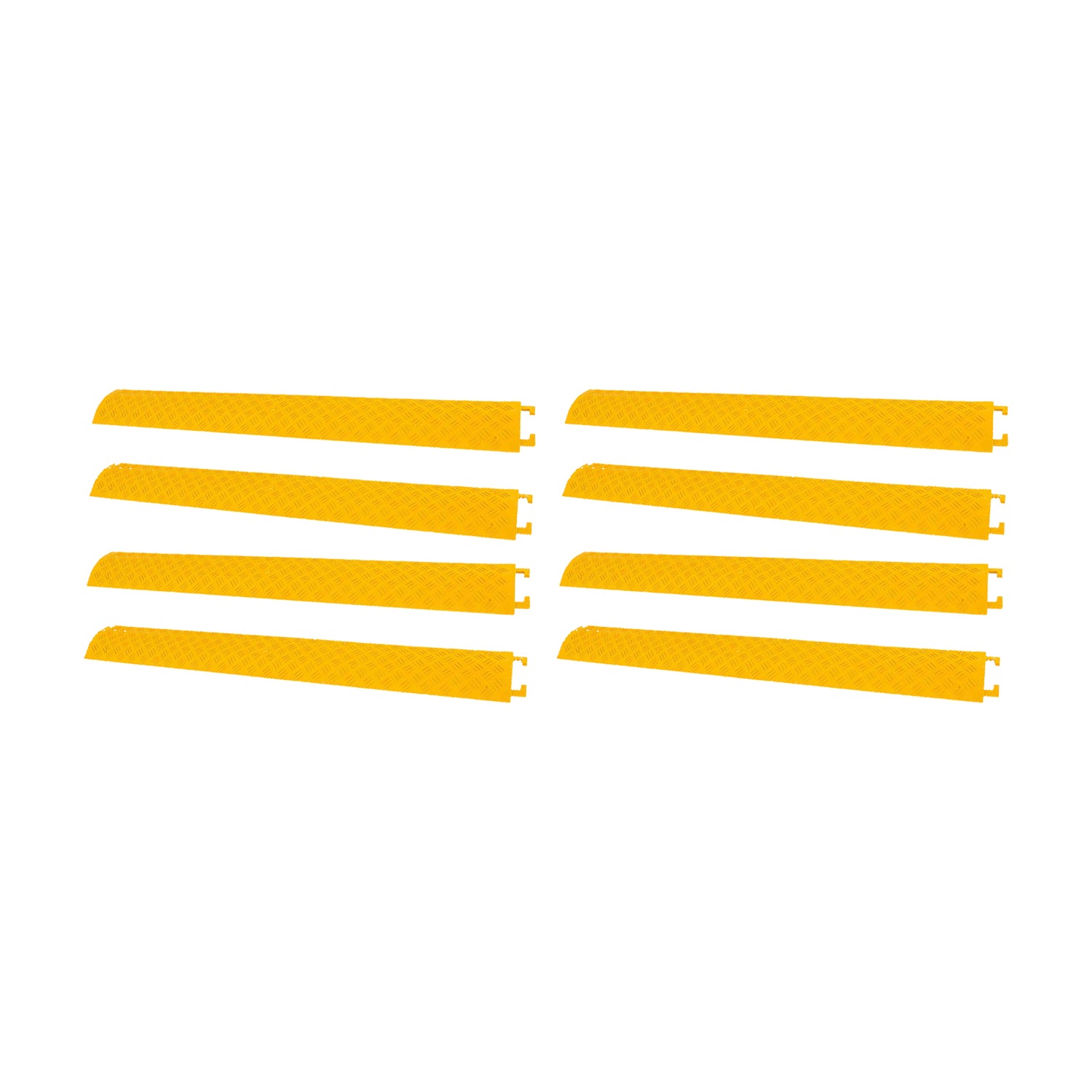 Pyle 40" Cable Wire Protector Cover Ramp for Floor Cord Safety, Yellow (8 Pack) - VMInnovations