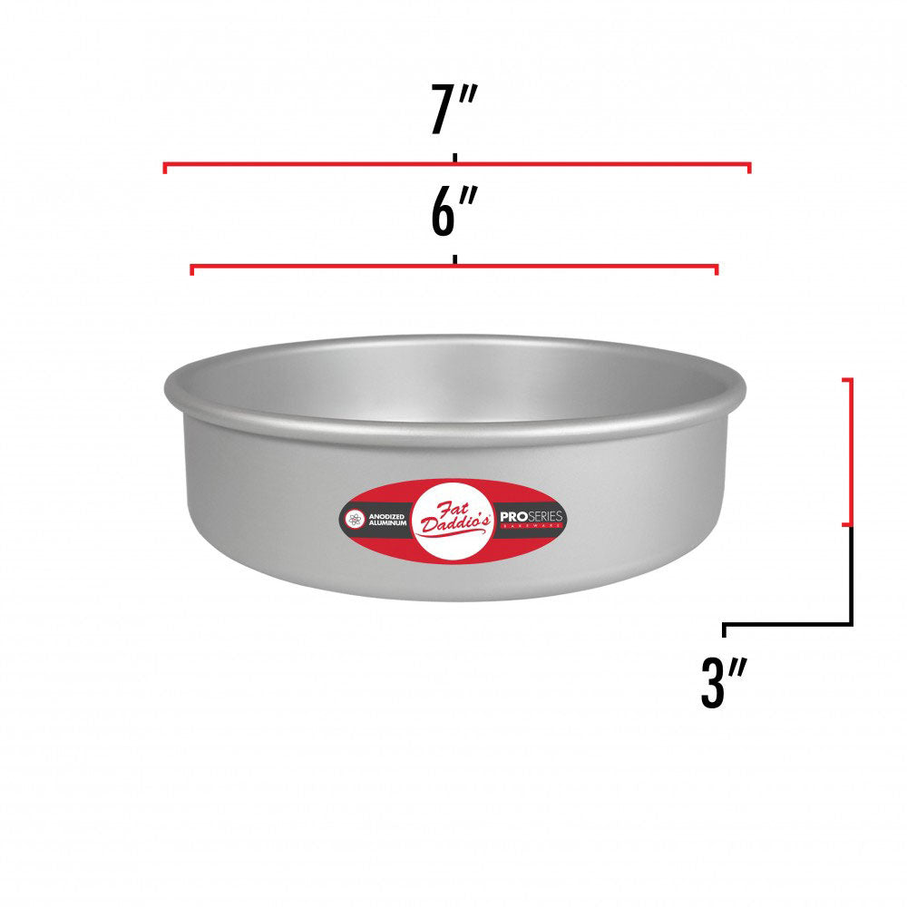 Fat Daddio's Anodized Aluminum Round Cheesecake Pan w/ Removable Bottom, 6 x 3"