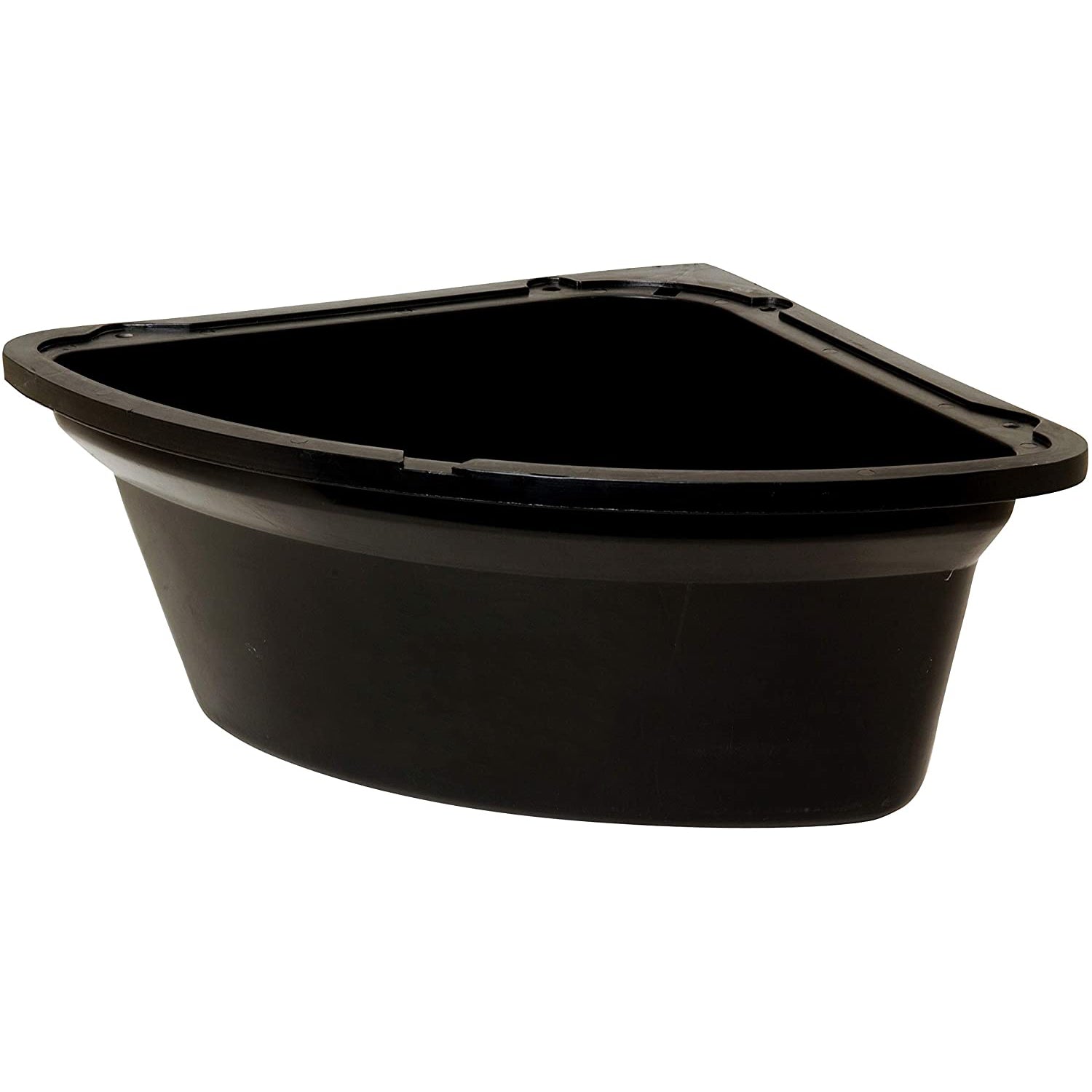 Little Giant 26 Quart Plastic Hanging Corner Livestock Feeder Bucket, Black - VMInnovations