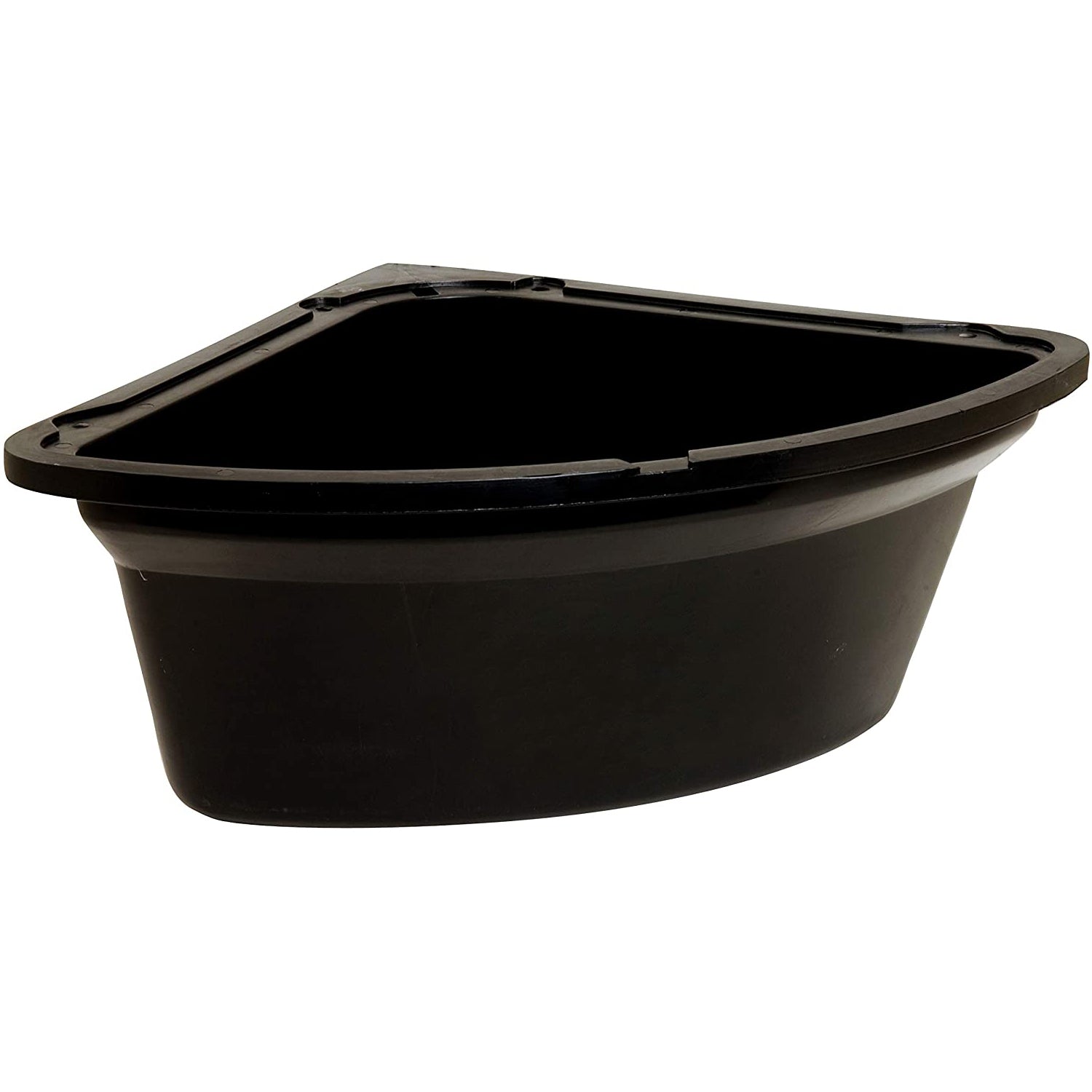 Little Giant 26 Quart Plastic Hanging Corner Livestock Feeder Bucket, Black - VMInnovations