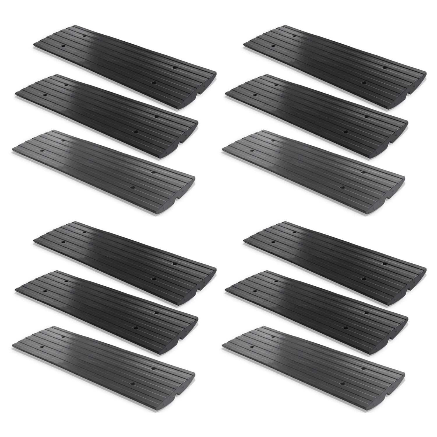 Pyle PCRBDR23 Car/Truck Curbside Driveway Ramp Threshold Bridge Track (6 Pack) - VMInnovations