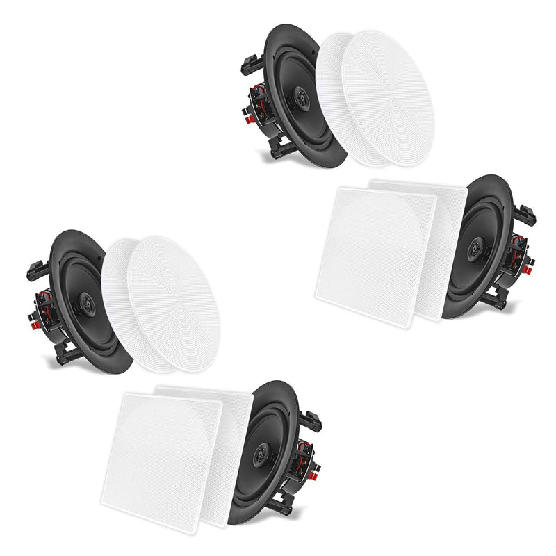 Pyle 10 Inch 250 Watt In Ceiling Wall 2 Way Flush Speaker System Pair (2 Pack)