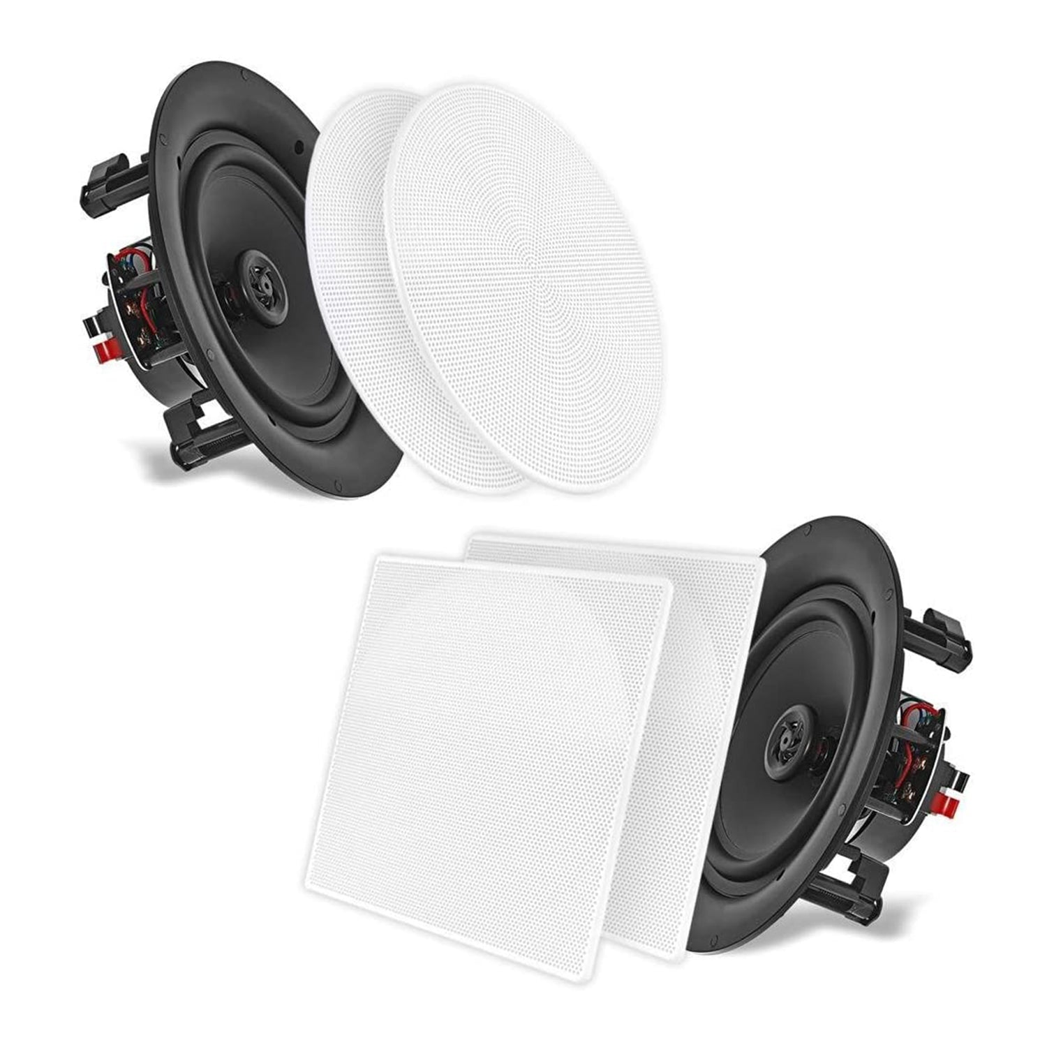 Pyle 10 Inch 250 Watt In Ceiling Wall 2 Way Flush Speaker System Pair (4 Pack) - VMInnovations