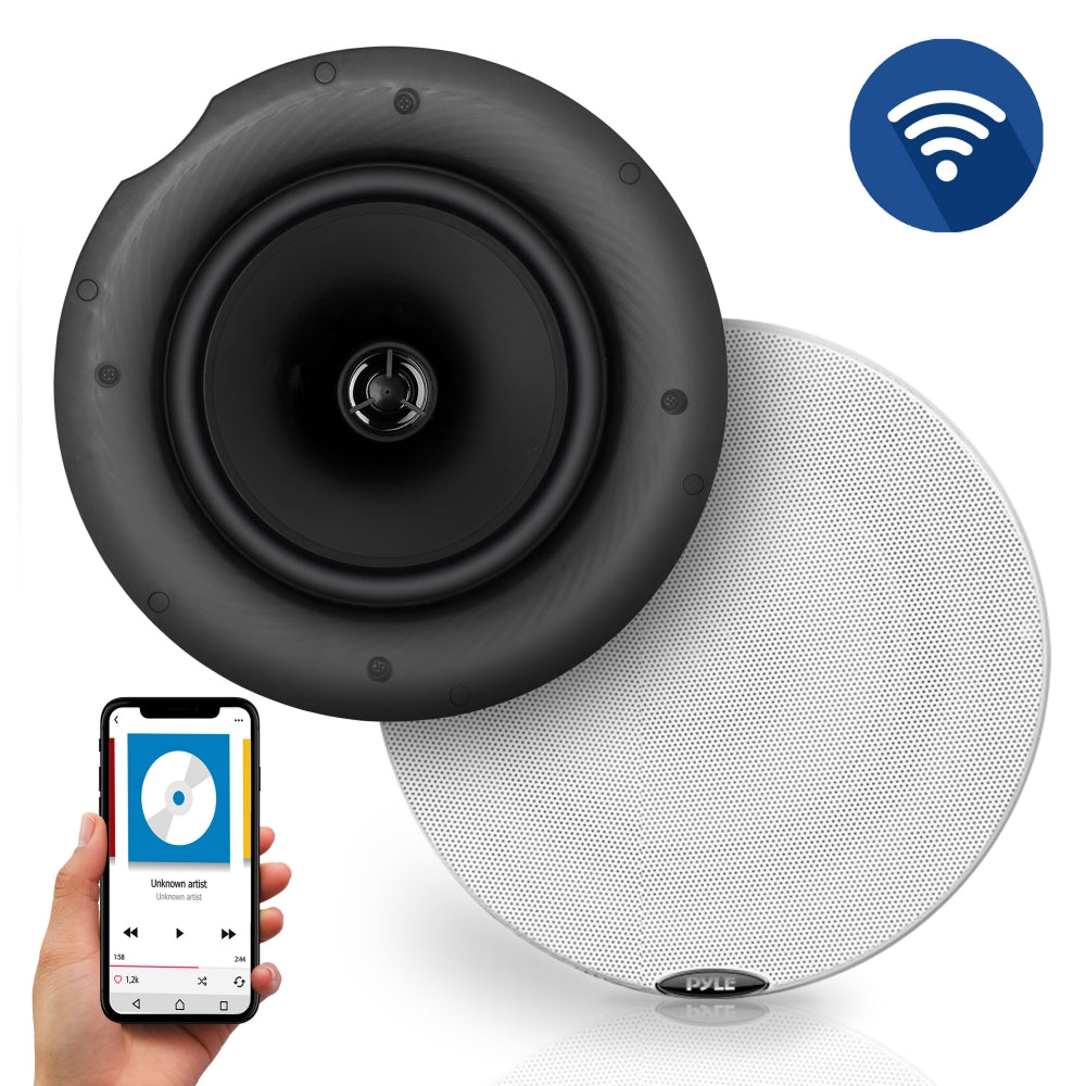 Pyle Audio 6.5 Inch 2 Way 300W Flush Ceiling/Wall Mount Bluetooth Speakers, Pair - VMInnovations