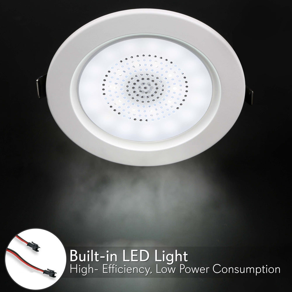 Pyle 4 Inch 2 Way 160W Bluetooth Ceiling Wall Speakers & LED Light (4 Pack)