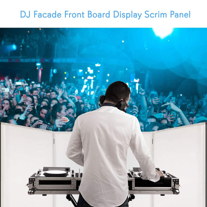 Pyle PDJFAC10 Foldable DJ Front Board Display Booth Cover Screen Scrim Panel - VMInnovations