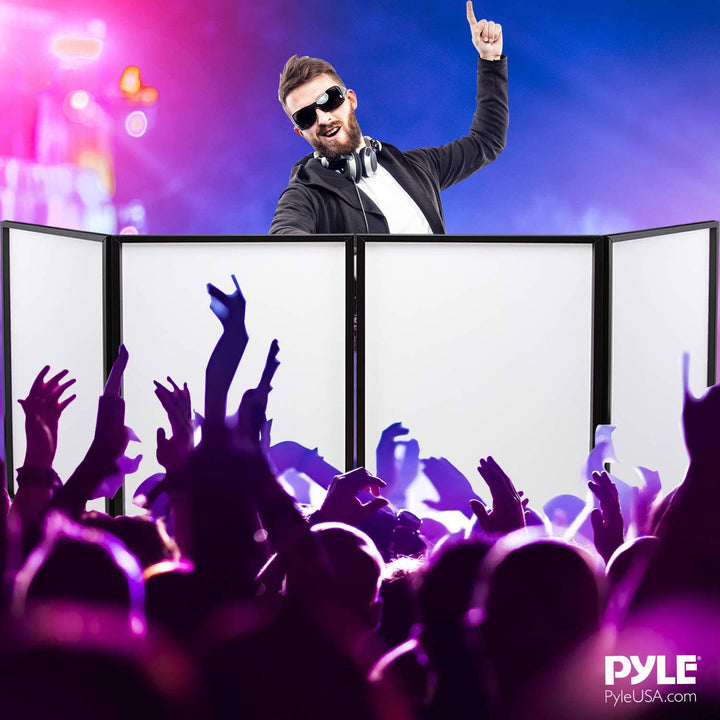 Pyle PDJFAC10 Foldable DJ Front Board Display Booth Cover Screen Scrim Panel - VMInnovations